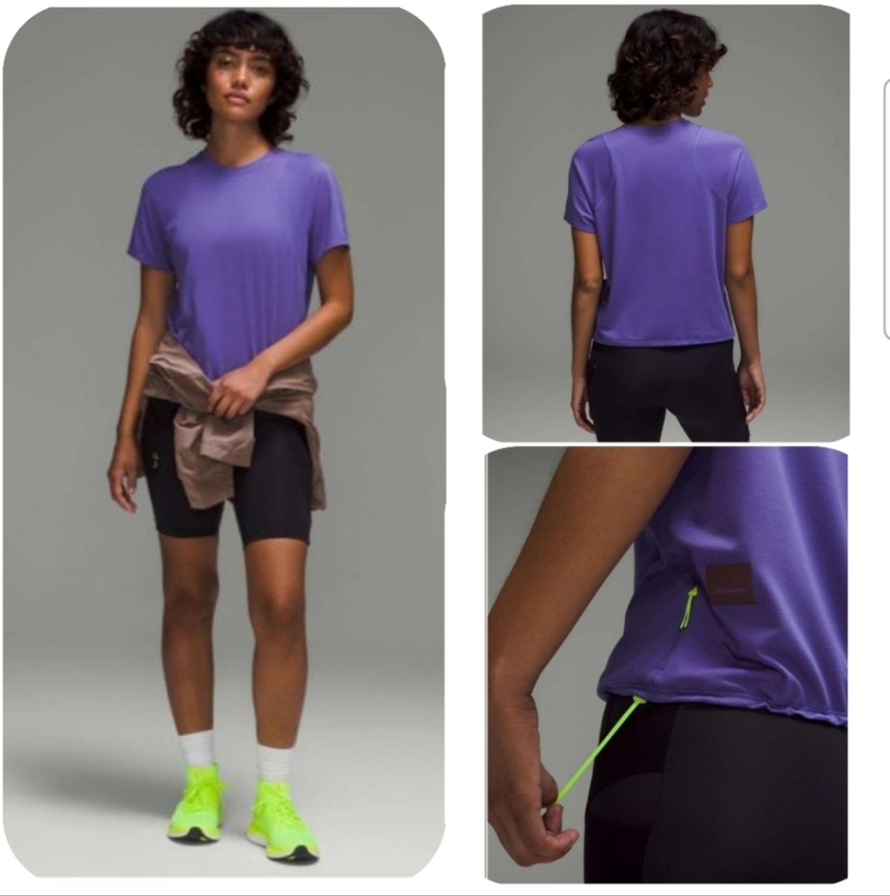 Lululemon Lightweight Cinched Hem Hiking T-Shirt | Charged Indigo | 4